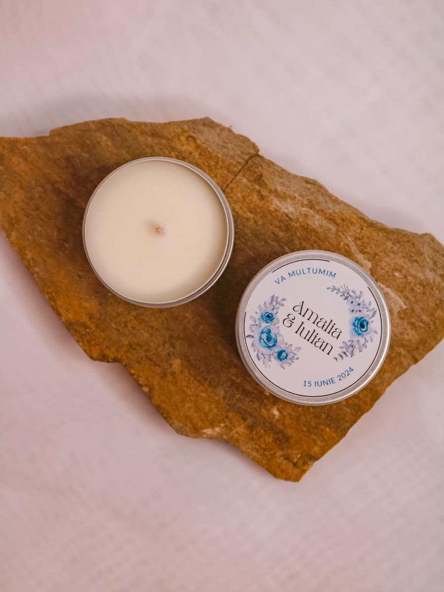 Marturii Nunta lumanare Cutiuta metalica 50g - imagine 22